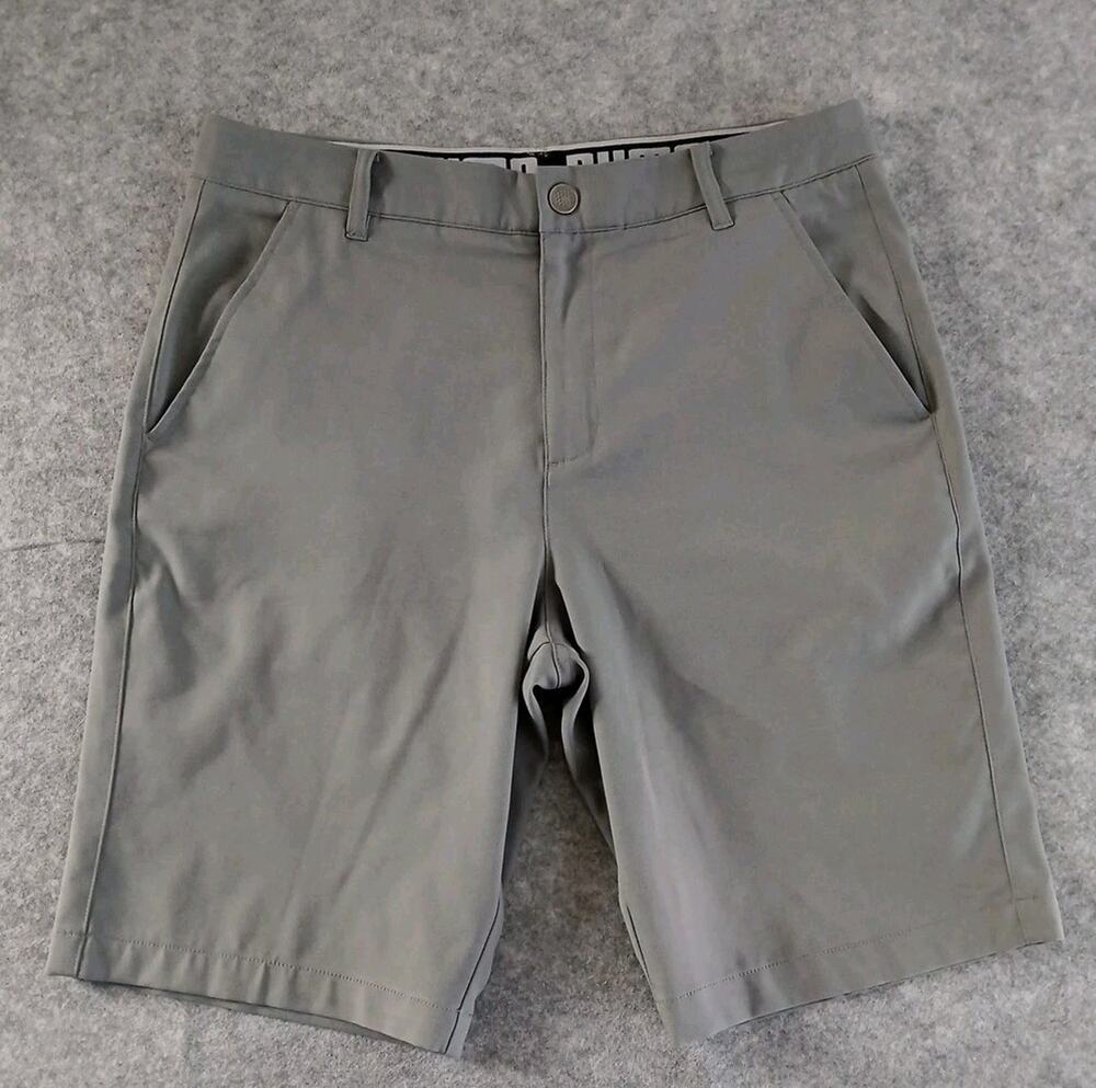 Puma Gray Shorts Long Mens Size 32 X 10 Stretch Pockets Golf Work Summer
